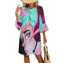 Cargar imagen en el visor de la galería, Vestido Casual Mujer con Manga de Volantes Personalizable