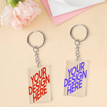 Cargar imagen en el visor de la galería, Llavero acrílico transparente Impresión a doble cara de 3 mm de espesor personalizado con patrón foto texto