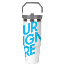 Cargar imagen en el visor de la galería, Vaso de coche con aislamiento de gran capacidad de 30 oz personalizado con patrón foto texto