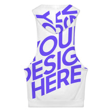 Cargar imagen en el visor de la galería, Camiseta de tirantes para mujer con capucha y bolsillos BX07 personalizado con patrón foto texto