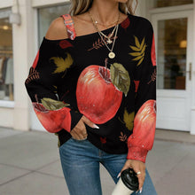 Cargar imagen en el visor de la galería, Off-the-shoulder Sweater Red Apple