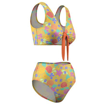 Cargar imagen en el visor de la galería, ikini Cintura Alta Personalizado | Traje de Baño Retro Nudo Frontal