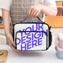 Cargar imagen en el visor de la galería, Bolsa térmica para almuerzo de gran capacidad (30 x 24,5 x 11 cm) personalizado con patrón foto texto