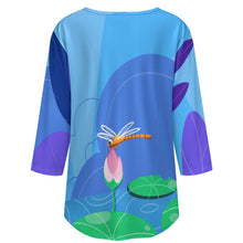 Cargar imagen en el visor de la galería, Blusa Fruncida Mujer Manga 3/4 | Top Drapeado Personalizable