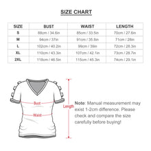 Cargar imagen en el visor de la galería, Camiseta de mujer de manga corta con hombros descubiertos LM077 personalizado con patrón foto texto (impresión de imágenes múltiples)