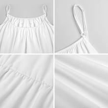 Cargar imagen en el visor de la galería, Vestido de falda con tirantes finos ajustables y sueltos para mujer KQ personalizado con patrón foto texto (impresión de imágenes múltiples)