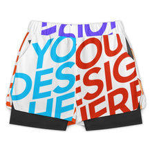 Cargar imagen en el visor de la galería, Bañador para hombre SDS076 pantalones cortos deportivos de playa personalizado con patrón foto texto (impresión de imágenes múltiples)