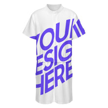 Cargar imagen en el visor de la galería, Mono de manga corta LM427 para hombre personalizado con patrón foto texto (impresión de imagen única)