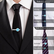 Cargar imagen en el visor de la galería, Pinzas para corbata paquete de un par impresas con el mismo patrón personalizado con patrón foto texto