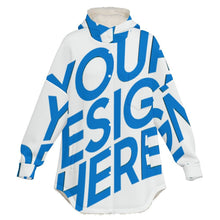 Cargar imagen en el visor de la galería, Sudadera con capucha de doble capa para mujer MWL507 personalizado con patrón foto texto (impresión de imagen única)