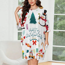 Cargar imagen en el visor de la galería, Camisón Talla Grande de Seda de Hielo Personalizado para Mujer