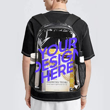Cargar imagen en el visor de la galería, Mochila Transparente de 43 cm personalizado con patrón foto texto