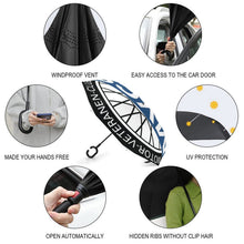 Cargar imagen en el visor de la galería, Paraguas Invertido Coche Personalizado | Reversible Antiviento Doble Capa