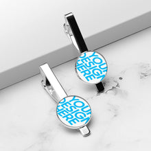 Cargar imagen en el visor de la galería, Pinzas para corbata paquete de un par impresas con el mismo patrón personalizado con patrón foto texto