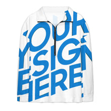 Cargar imagen en el visor de la galería, Top casual de manga larga y cuello en V NT53 con cremallera para mujer personalizado con patrón foto texto (impresión de imagen única)