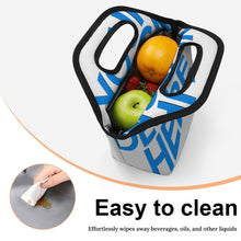 Cargar imagen en el visor de la galería, Bolsa de almuerzo portátil personalizado con patrón foto texto (impresión de imagen única)