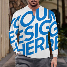 Cargar imagen en el visor de la galería, Camiseta de Seda Fría de Secado Rápido para Hombre con Cuello en V Irregular MWL698 personalizado con patrón foto texto (impresión de imagen única)