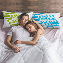 Cargar imagen en el visor de la galería, Fundas de almohada de gran tamaño de 30 x 50 cm a 50 x 137 cm personalizado con patrón foto texto (diferentes patrones en ambos lados)