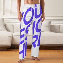 Cargar imagen en el visor de la galería, Pantalones de dormir sueltos para hombre LM071 talla S-5XL personalizado con patrón foto texto (impresión de imagen única)