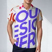 Cargar imagen en el visor de la galería, Polo HT de algodón puro para hombre personalizado con patrón foto texto