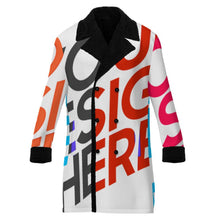 Cargar imagen en el visor de la galería, Gabardina cruzada para hombre con cuello de traje MWL510 personalizado con patrón foto texto (impresión de imágenes múltiples)