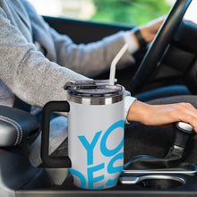 Cargar imagen en el visor de la galería, Taza de acero inoxidable 304 de gran capacidad para coche personalizado con patrón foto texto