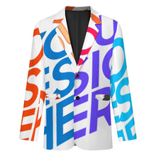 Cargar imagen en el visor de la galería, Traje de 2 botones para hombre LTM100852 personalizado con patrón foto texto (impresión de imágenes múltiples)