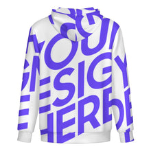 Cargar imagen en el visor de la galería, Sudadera con capucha y cremallera para adolescentes LM516 personalizado con patrón foto texto (impresión de imagen única)