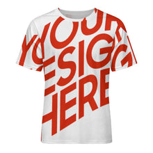 Cargar imagen en el visor de la galería, Camiseta NT de corte clásico manga corta y cuello redondo para mujeres y hombres personalizado con patrón foto texto (impresión de imagen única)