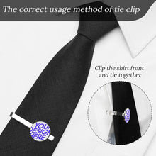 Cargar imagen en el visor de la galería, Pinzas para corbata (juego de 2 con diferentes diseños) personalizado con patrón foto texto