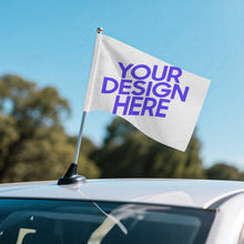 Cargar imagen en el visor de la galería, Bandera para coche personalizado con patrón foto texto
