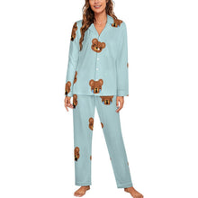Cargar imagen en el visor de la galería, Pijama con Cuello Cubano Personalizable para Mujer | Set Elegante con Foto