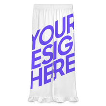 Cargar imagen en el visor de la galería, Pantalones de pijama con volantes para mujer NSHYBSK personalizados con patrón foto texto (impresión de imagen única)