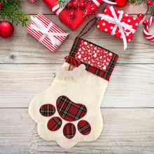Cargar imagen en el visor de la galería, Calcetín Navideño de Felpa para Perro | Bota con Foto Personalizada
