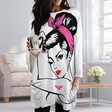 Cargar imagen en el visor de la galería, Sudadera Larga Oversize con Bolsillos | Túnica Personalizada 2XS-6XL