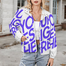 Cargar imagen en el visor de la galería, Chaqueta de Cuello Alto para Mujer LM552 personalizado con patrón foto texto (impresión de imagen única)