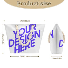 Cargar imagen en el visor de la galería, Bolsa de Cuerda de Cáñamo de Gran Capacidad XB0601066 personalizado con patrón foto texto (impresión de imagen única)