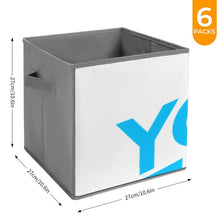 Cargar imagen en el visor de la galería, 6 cajas de almacenamiento plegables personalizado con patrón foto texto