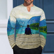 Cargar imagen en el visor de la galería, Camiseta Manga Larga de Secado Rápido para Hombre | Diseño V-Neck