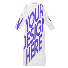 Cargar imagen en el visor de la galería, Vestido camisero maxi clásico para mujer B9S personalizado con patrón foto texto
