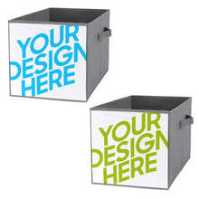 Cargar imagen en el visor de la galería, Caja de almacenamiento plegable de tela Oxford personalizado con patrón foto texto