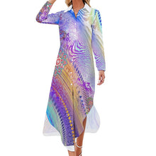 Cargar imagen en el visor de la galería, Vestido Camisero Mujer Personalizable | Manga Larga Oficina Estilo Casual