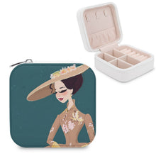Cargar imagen en el visor de la galería, Joyero de Viaje Personalizado | Organizador Portátil de Cuero PU (10x10cm)