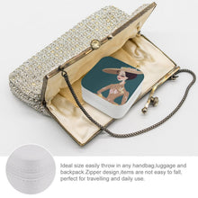 Cargar imagen en el visor de la galería, Joyero de Viaje Personalizado | Organizador Portátil de Cuero PU (10x10cm)