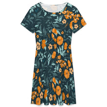 Cargar imagen en el visor de la galería, Vestido Corto Personalizado con Manga Corta | Cuello Redondo & Tu Diseño