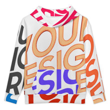 Cargar imagen en el visor de la galería, Sudadera con capucha para niños SDS127 personalizado con patrón foto texto (impresión de imágenes múltiples)