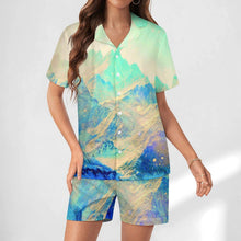 Cargar imagen en el visor de la galería, Pijama de Satén con Cuello Cubano Personalizable para Mujer