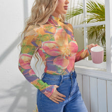 Cargar imagen en el visor de la galería, Body Manga Larga Cuello Alto Personalizado | Tejido Elástico Efecto Segunda Piel