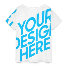 Cargar imagen en el visor de la galería, Camiseta de manga corta de talla grande VDT Top de verano con cuello en V y foto personalizado con patrón foto texto (impresión de imagen única)