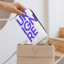Cargar imagen en el visor de la galería, Cartera de piel para mujer y hombre personalizado con patrón foto texto (misma imagen en ambos lados)